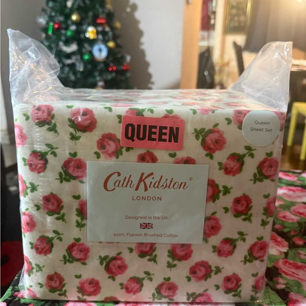 Cath Kidston Pink Rose Queen Sheet Set